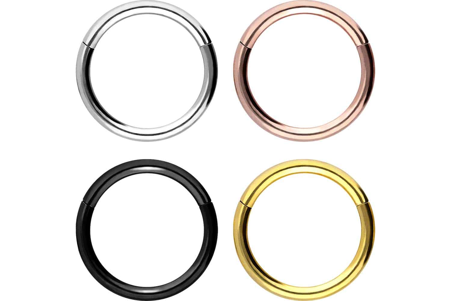 SET Chirurgenstahl Segmentring Clicker Piercing